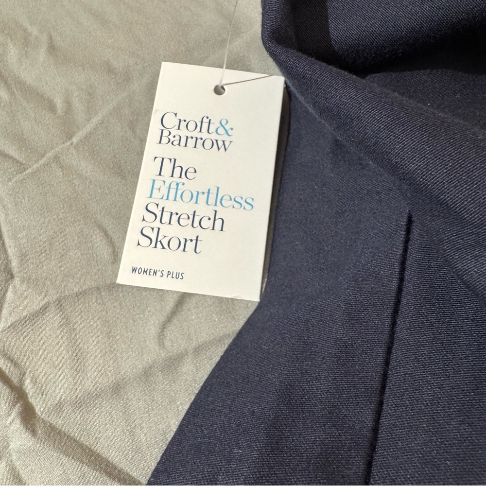 NEW Croft & Barrow Dark Blue Effortless Stretch Skort Size: 30W - Picture 11 of 13
